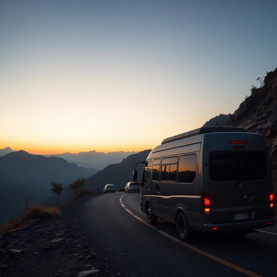 Comfortable premium transport on Himalayan road